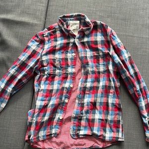 Plaid red and blue shirt